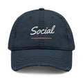 Social Dad Hat in Dark Navy, front view