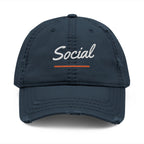 Social Dad Hat in Dark Navy, front view
