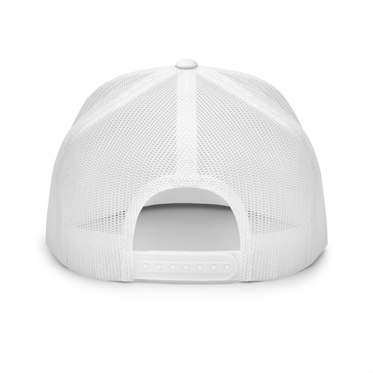 All Paces Trucker Cap in White, back view