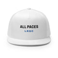All Paces Trucker Cap in White, front view