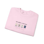 All Tables Welcome Crewneck in Light Pink, folded