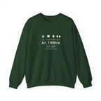 All Terrain Crewneck in Forest Green, front view
