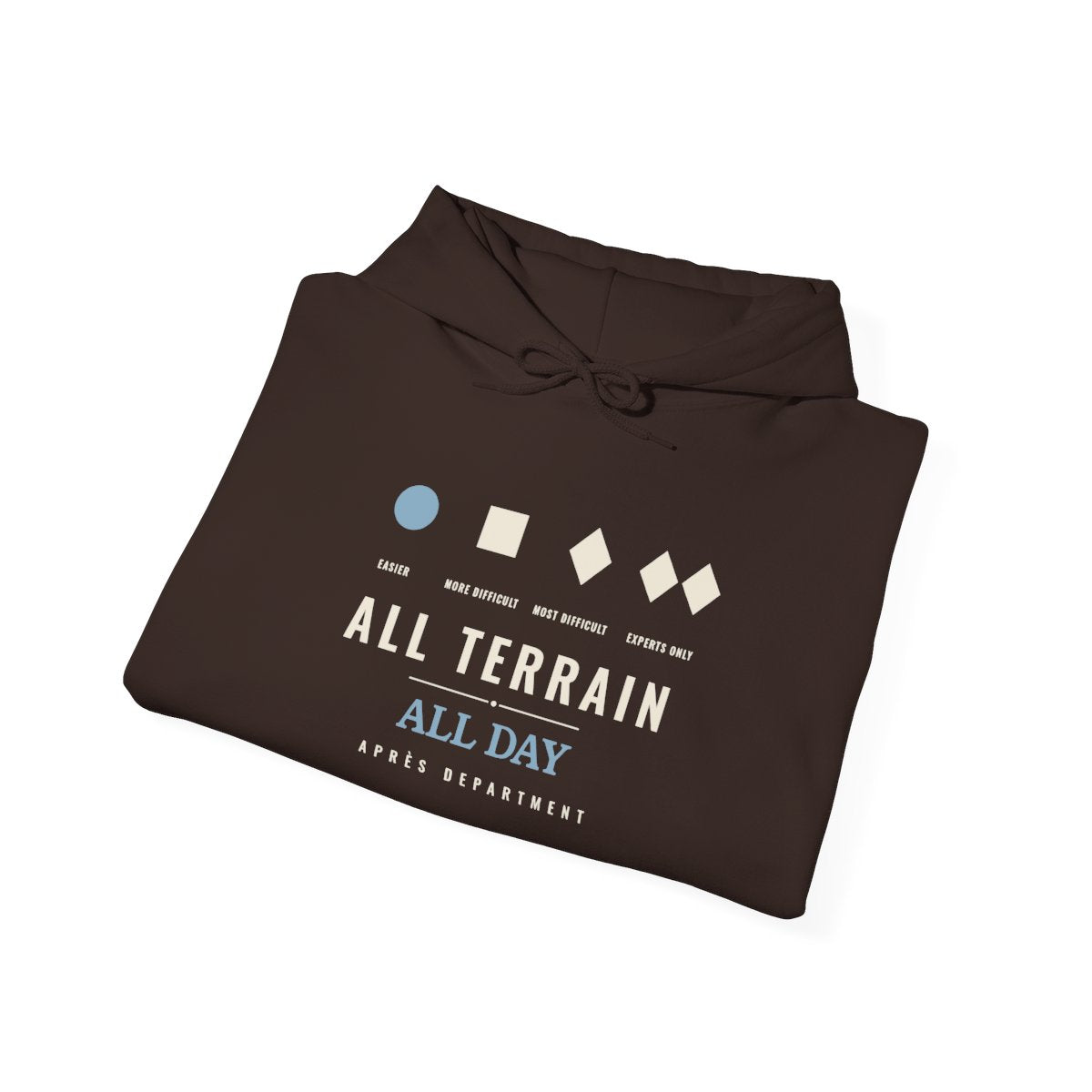 All Terrain Hoodie in Dark Chocolate, folded