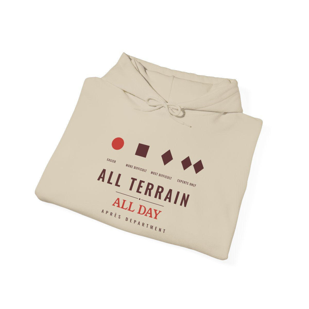 All Terrain Hoodie in Sand, folded