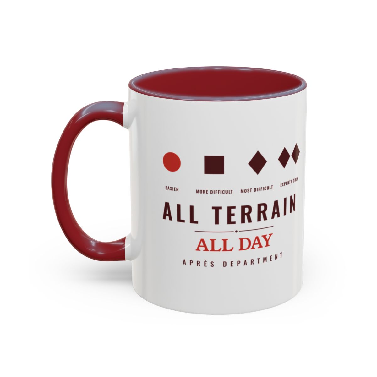 All Terrain Mug in Maroon, left side