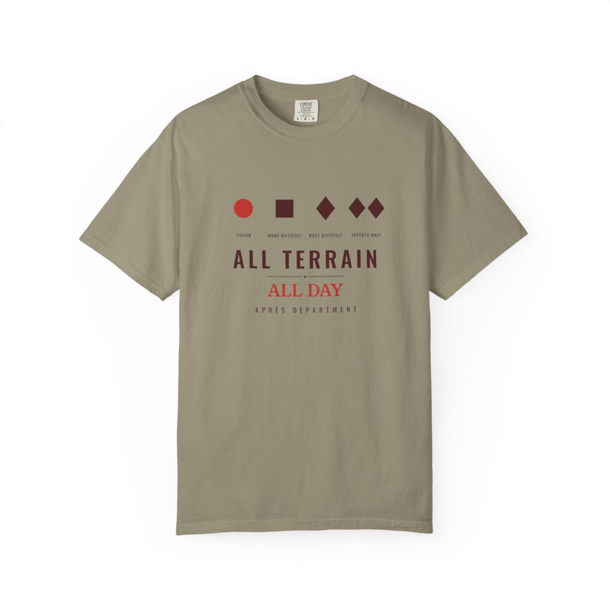 All Terrain Tee in Sandstone, front view