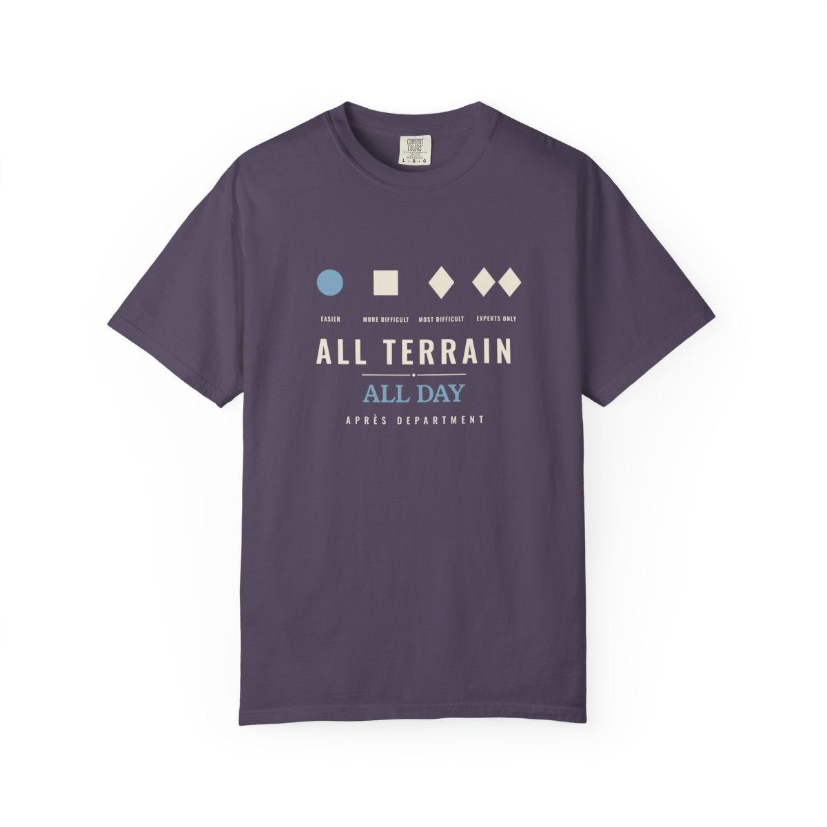 All Terrain Tee in Wine, front view
