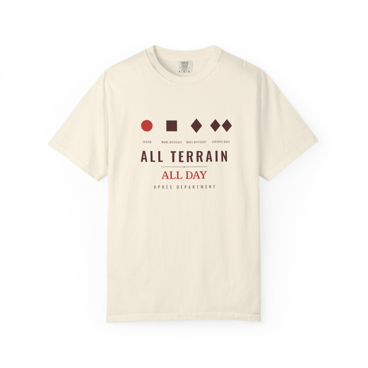 All Terrain Tee in Ivory, front view