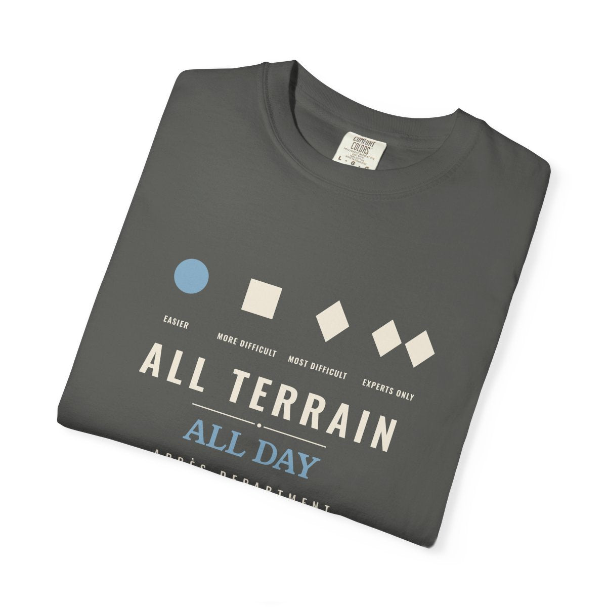 All Terrain Tee in Pepper, folded