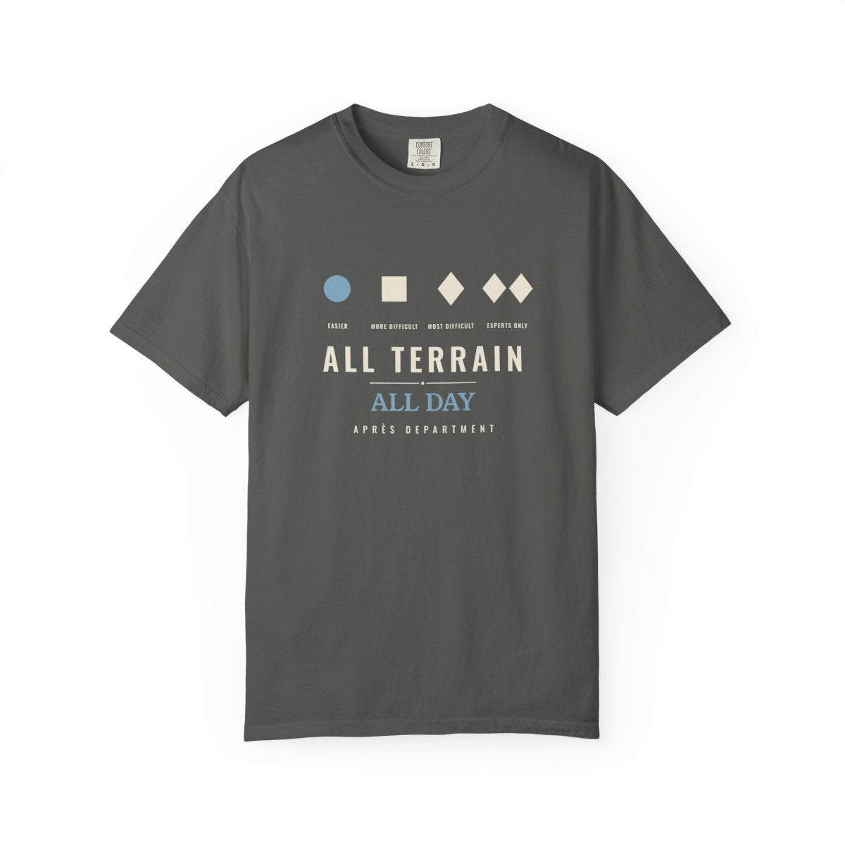All Terrain Tee in Pepper, front view