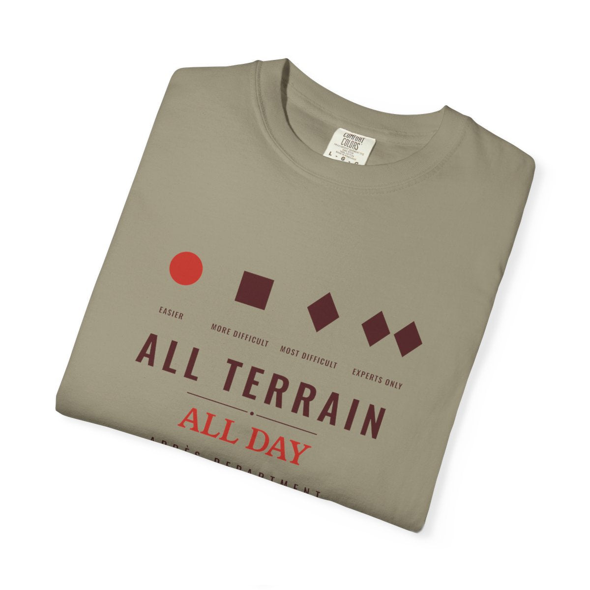 All Terrain Tee in Sandstone, folded