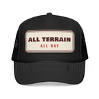 All Terrain Trucker Hat in Black, front view