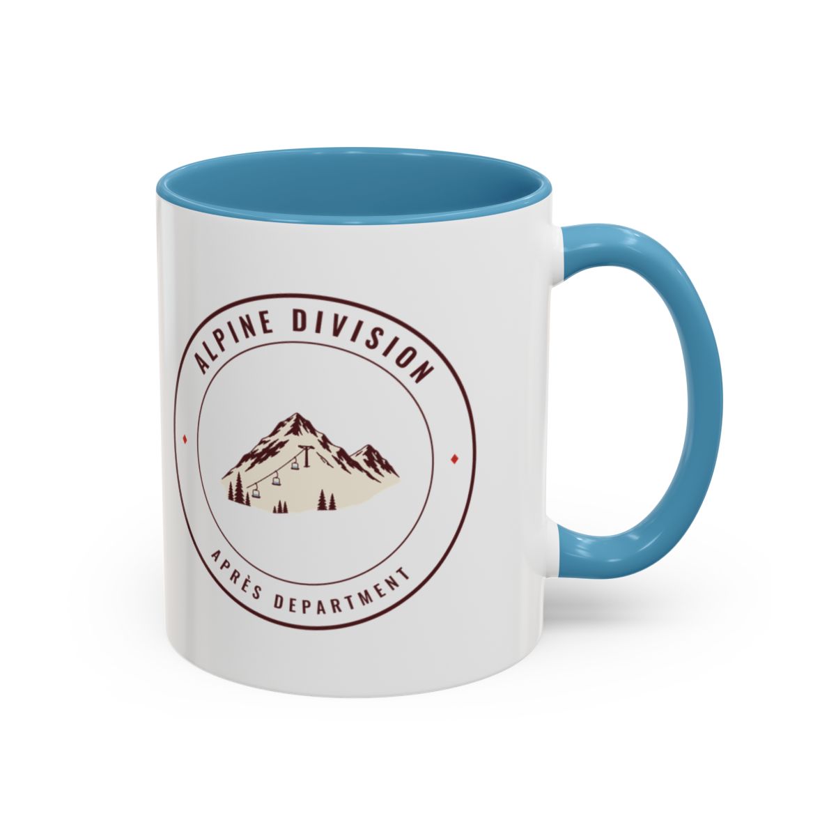 Alpine Division Mug in Light Blue, right side