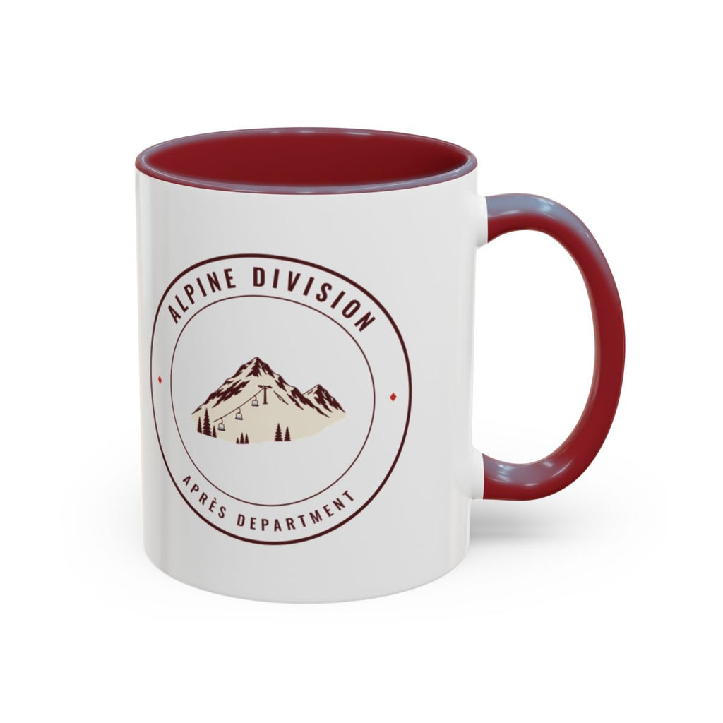 Alpine Division Mug in Maroon, right side