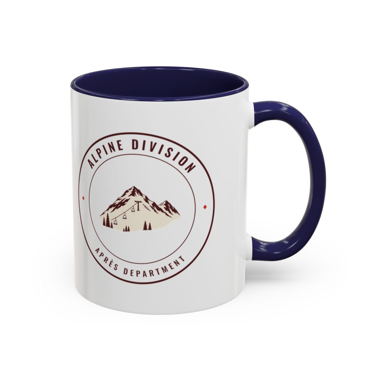 Alpine Division Mug in Navy, right side