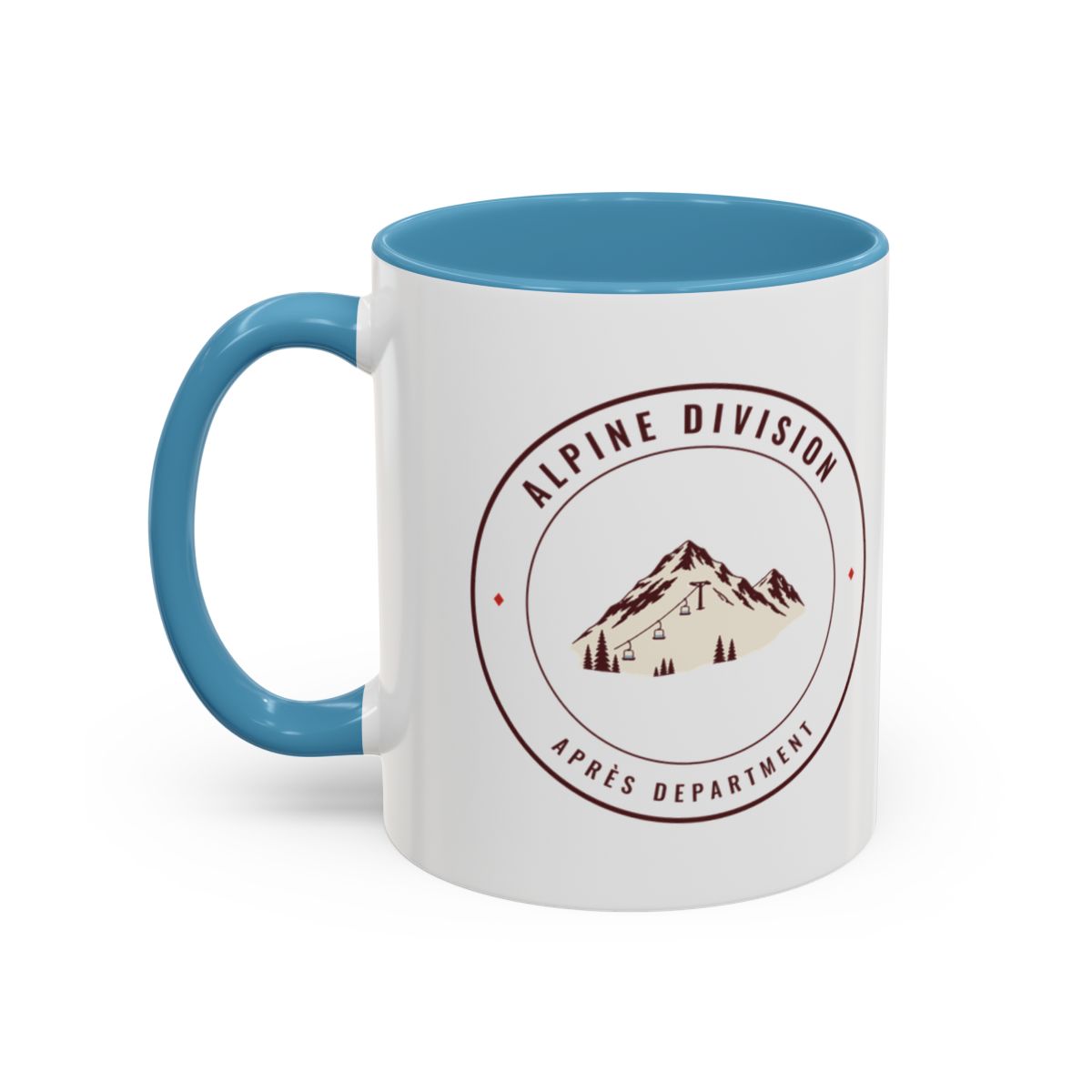 Alpine Division Mug in Light Blue, left side
