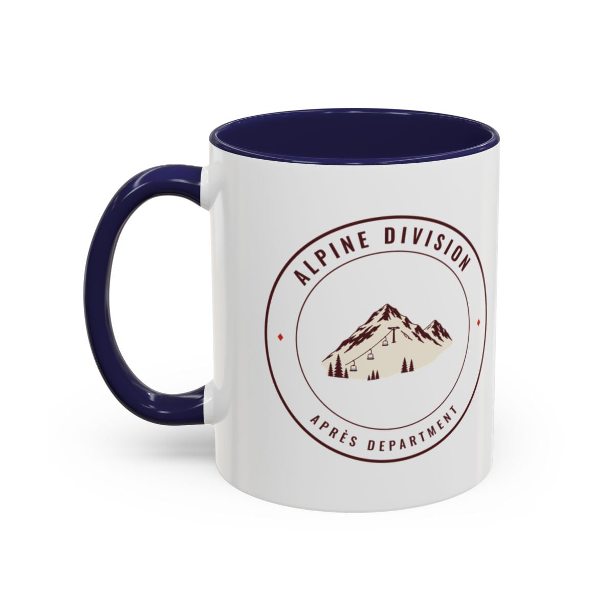 Alpine Division Mug in Navy, left side