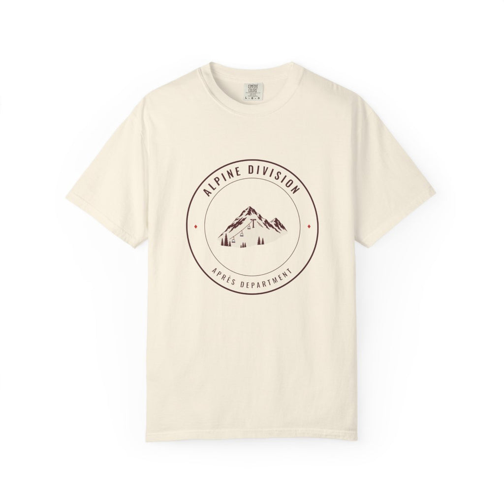 Alpine Division Tee in Ivory, front view