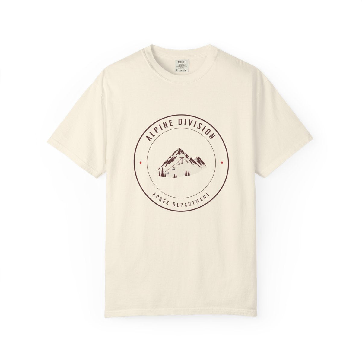 Alpine Division Tee in Ivory, front view