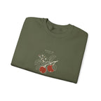 Apple Plate Crewneck in Military Green, folded