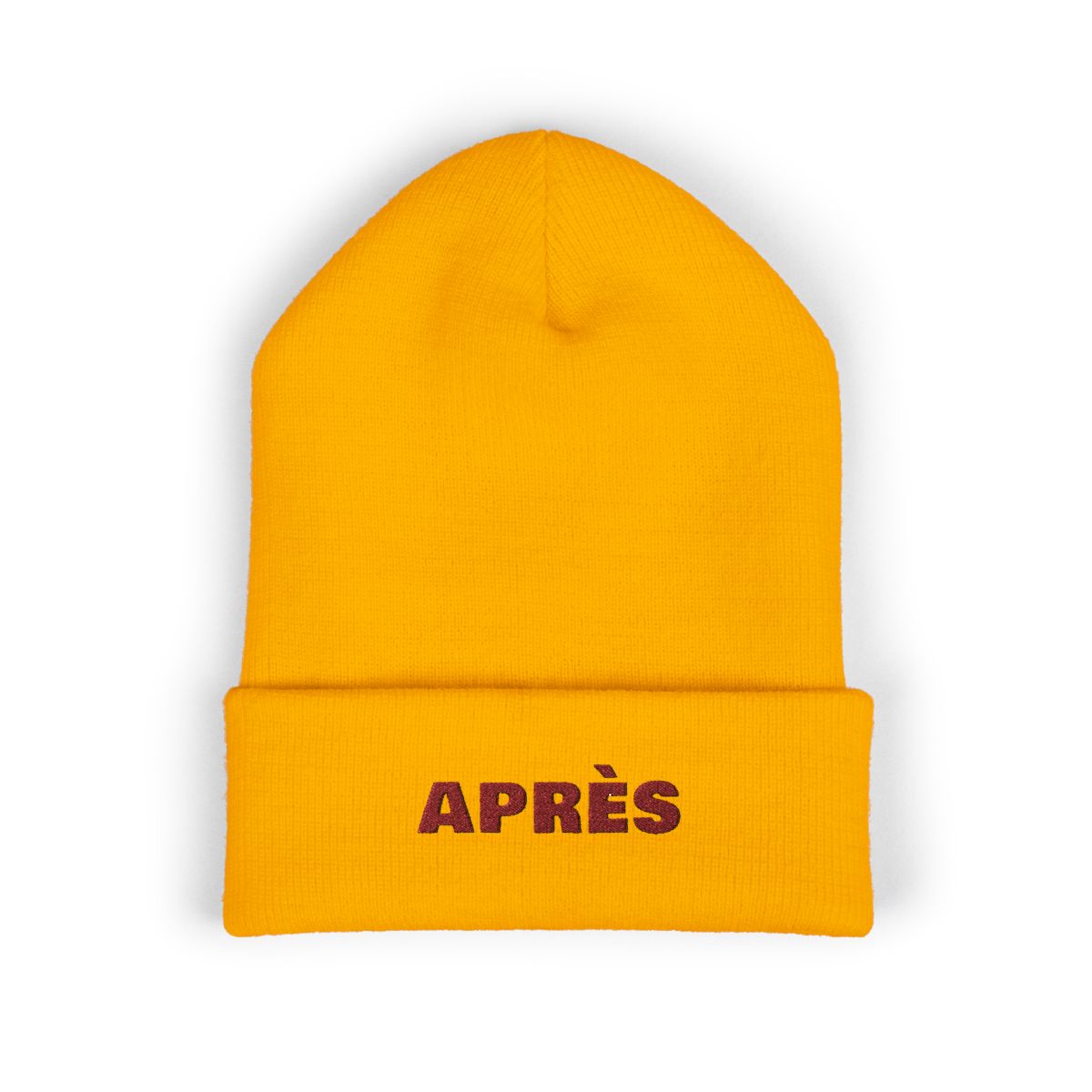 Après Beanie in Gold, front view