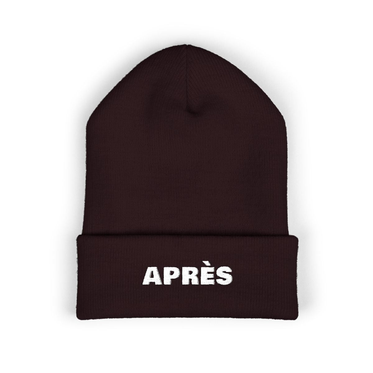 Après Beanie in Brown, front view