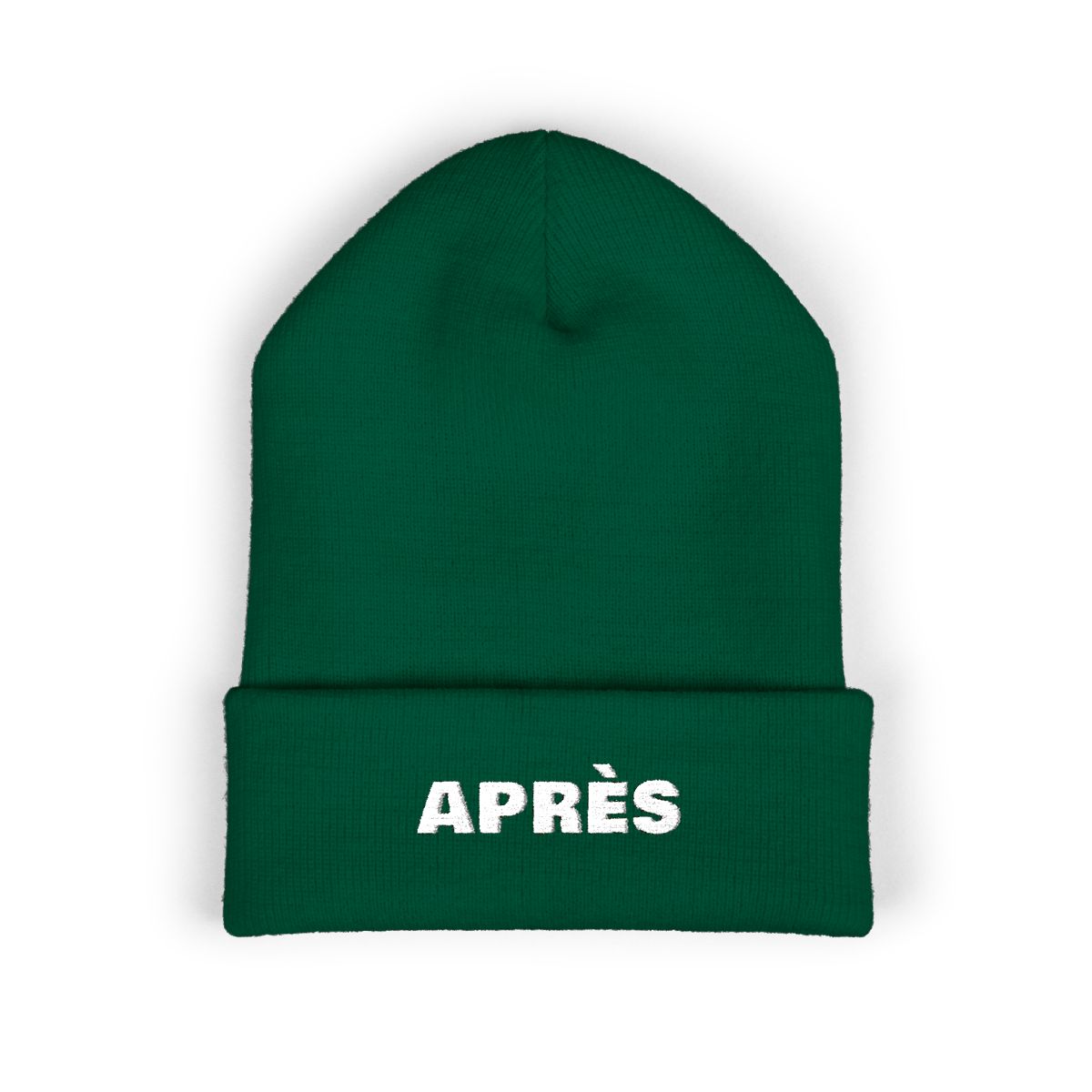 Après Beanie in Spruce, front view