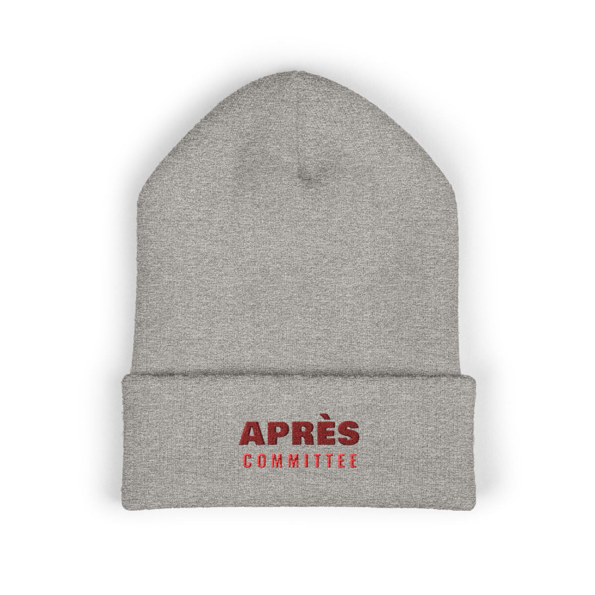 Après Committee Beanie in Heather Grey, front view