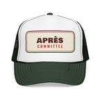 Après Committee Trucker Hat in Dark Green / White / Dark Green, front view