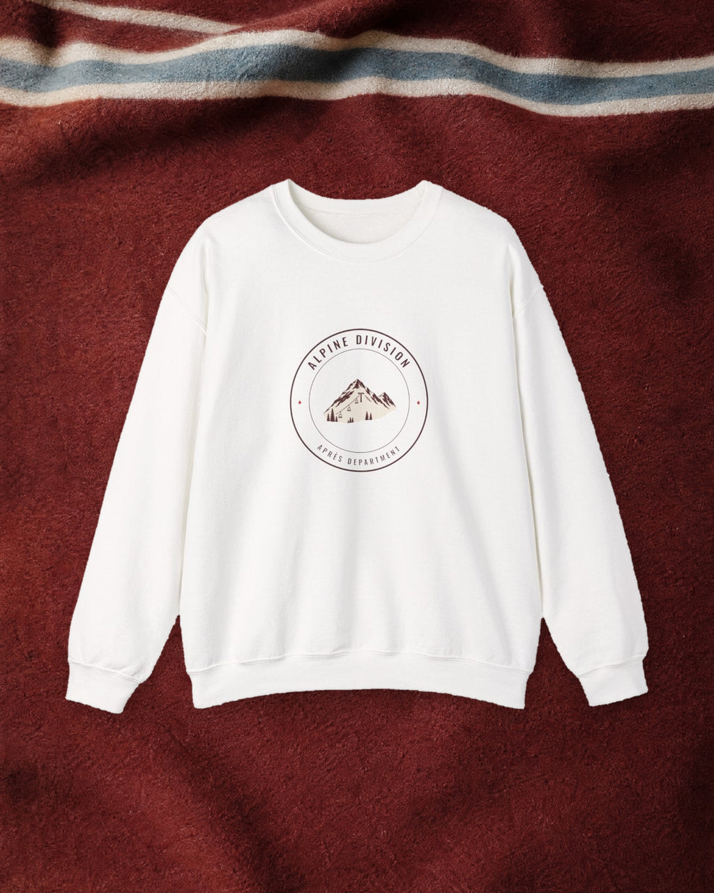 Alpine Division Crewneck in White, styled