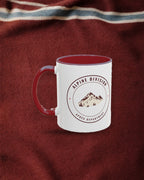 Alpine Division Mug in Maroon, styled