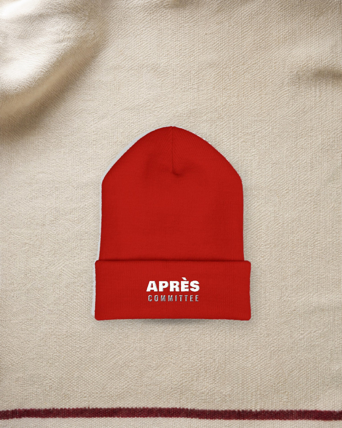 Après Committee Beanie in Red, styled
