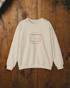 The Après Committee Crewneck in Sand, styled