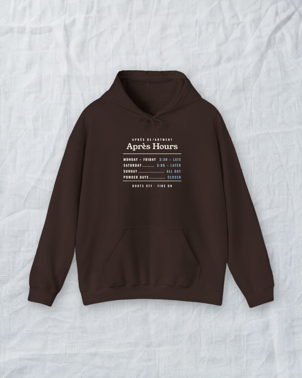 Après Hours Hoodie in Dark Chocolate, styled