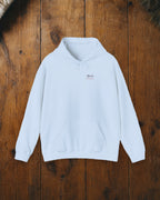 Après Script Hoodie in Light Blue, styled