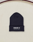 Chair 9 Beanie in Navy, styled