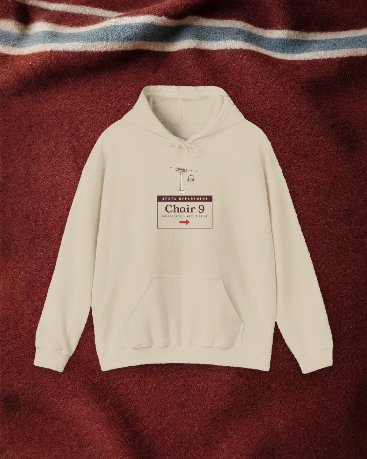 Chair 9 Hoodie in Sand, styled