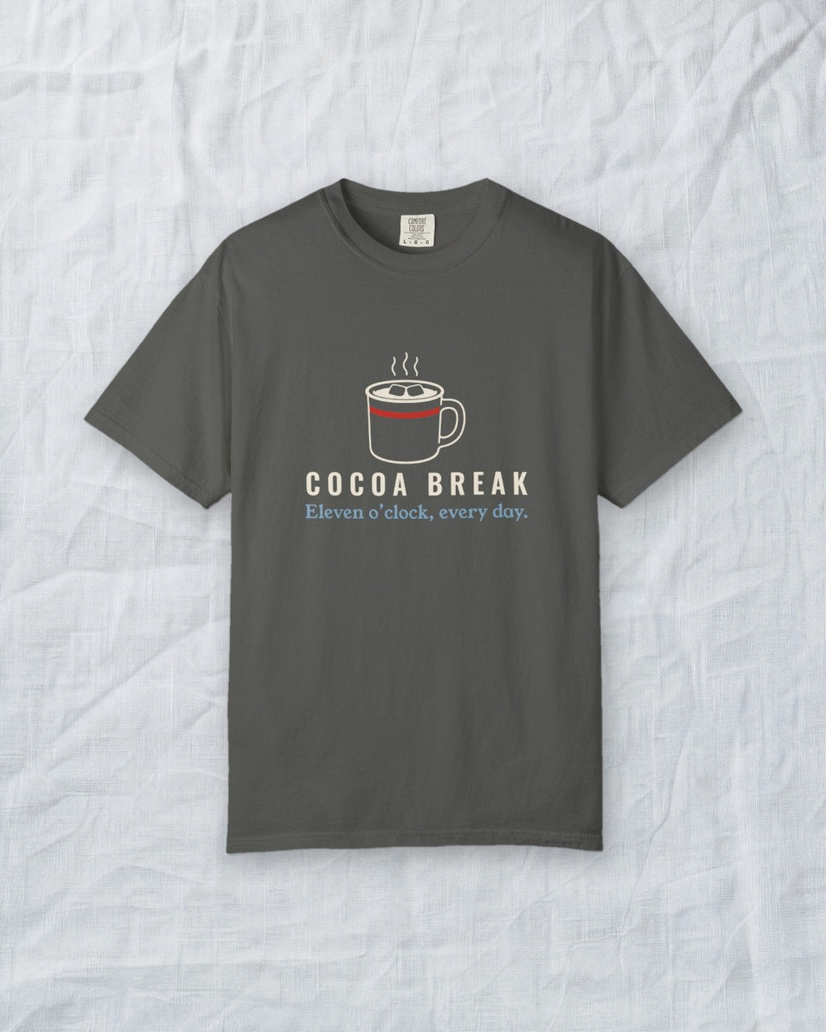 Cocoa Break Tee in Pepper, styled