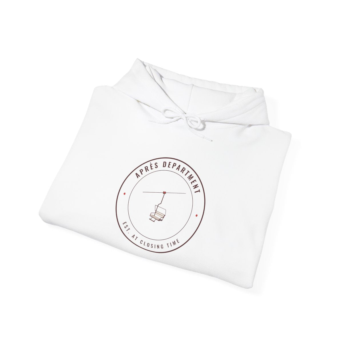 Après Department Crest Hoodie in White, folded