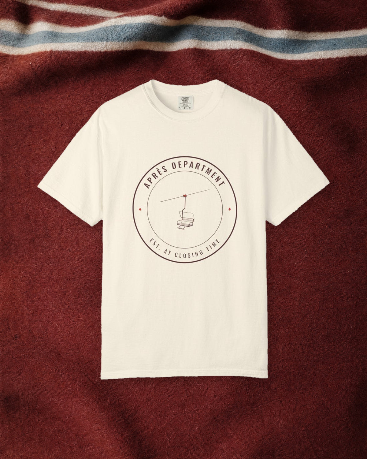Après Department Crest Tee in Ivory, styled
