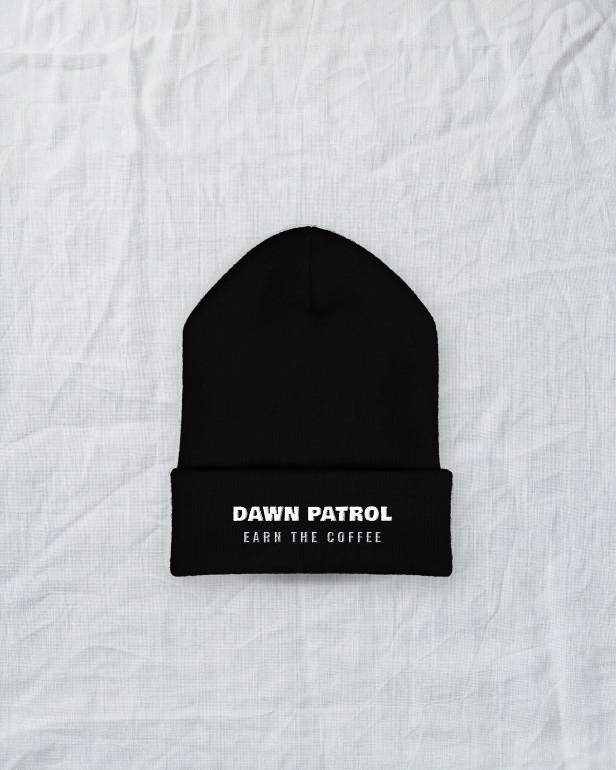 Dawn Patrol Beanie in Black, styled