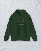 Dawn Patrol Hoodie in Forest Green, styled