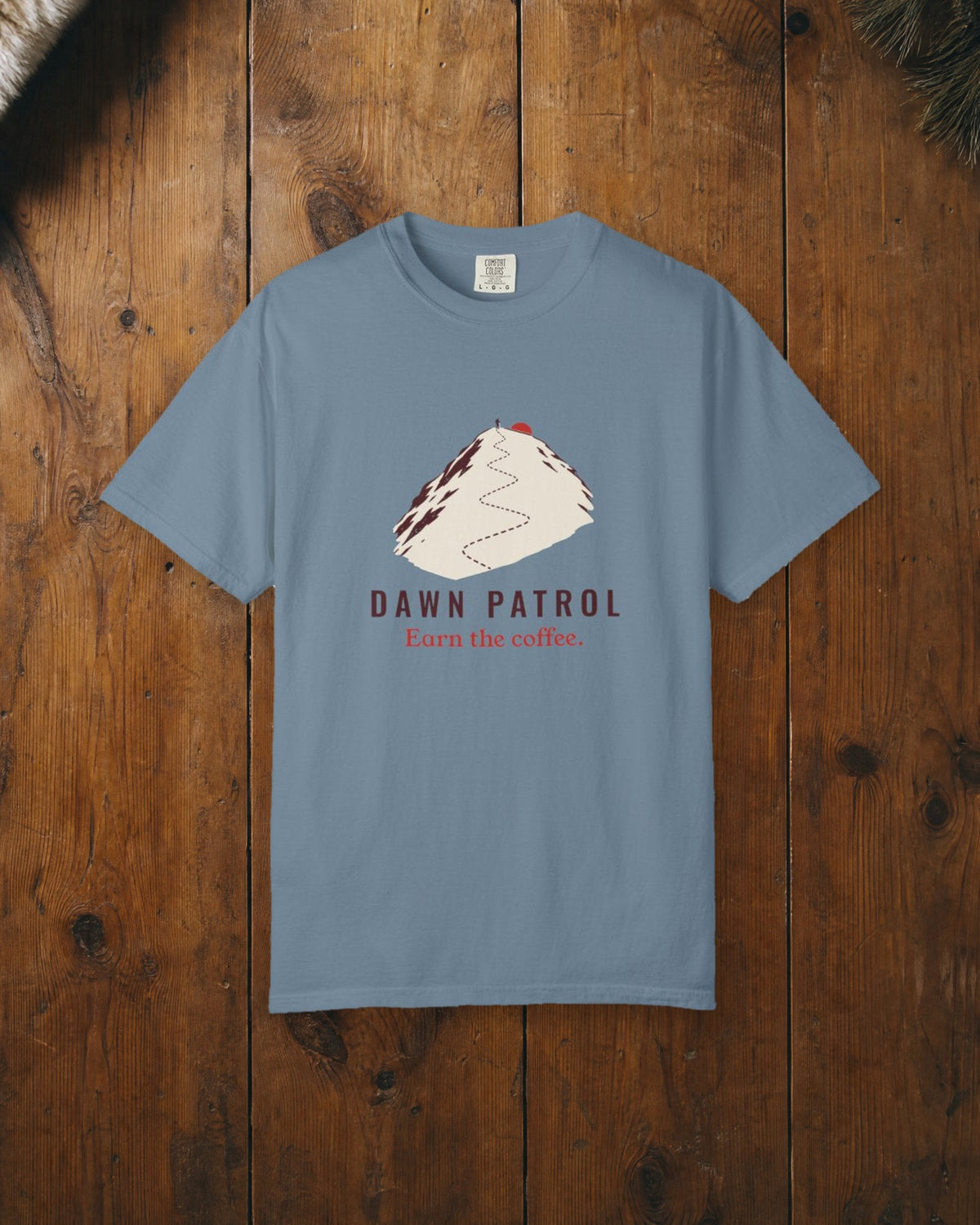Dawn Patrol Tee in Ice Blue, styled