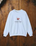 Fondue Night Crewneck in Light Blue, styled