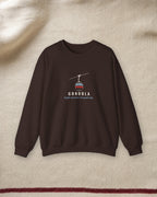 Gondola Crewneck in Dark Chocolate, styled