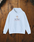 Hot Toddy Weather Hoodie in Light Blue, styled