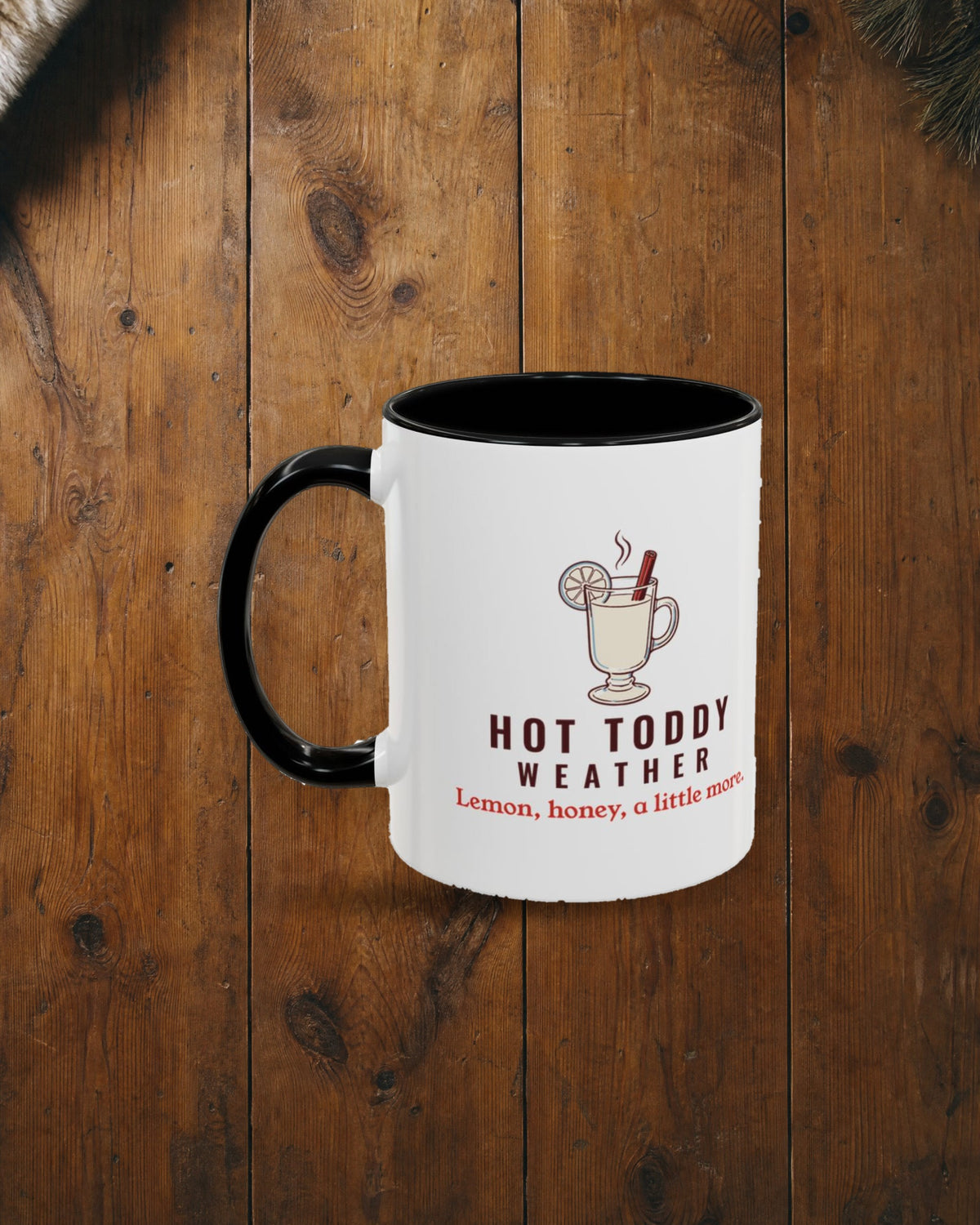 Hot Toddy Weather Mug in Black, styled