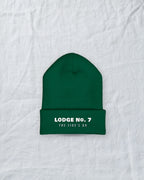 Lodge No. 7 Beanie in Spruce, styled