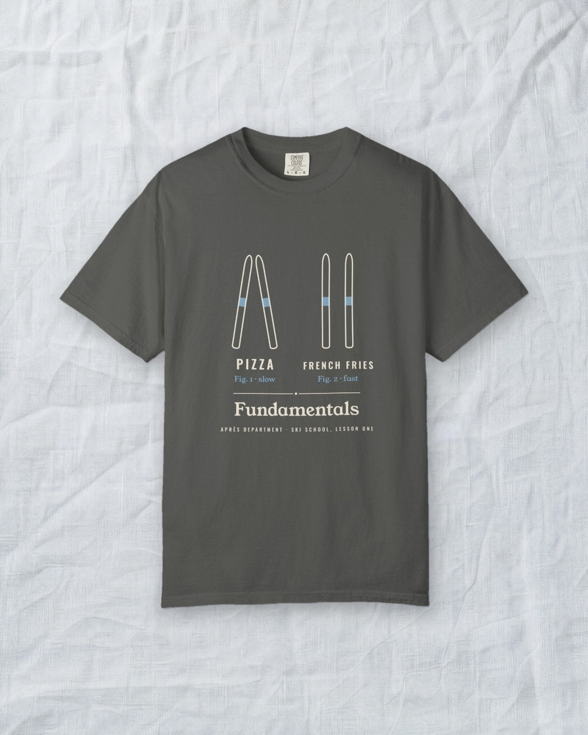 Pizza / French Fries Tee in Pepper, styled