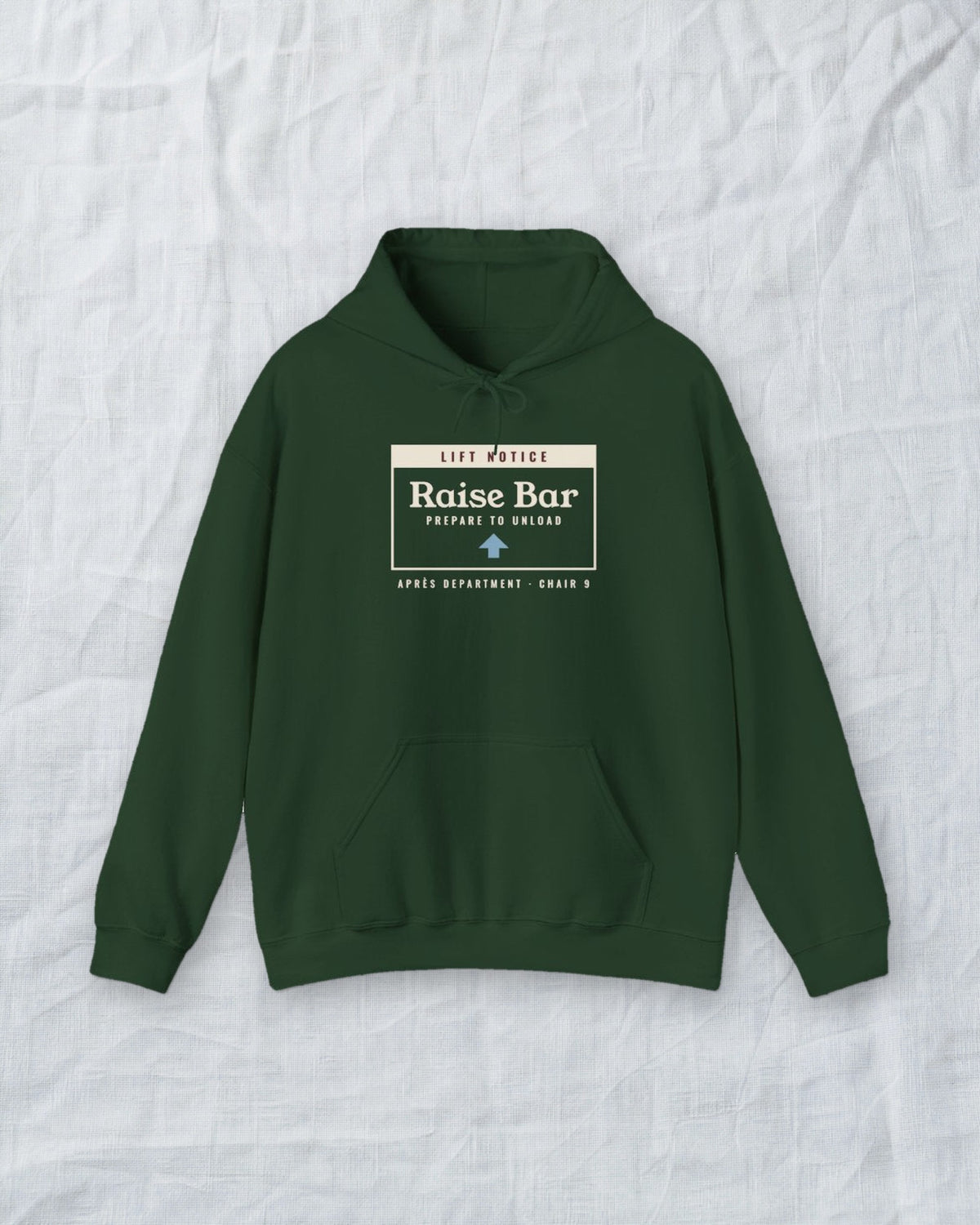 Raise the Bar Hoodie in Forest Green, styled